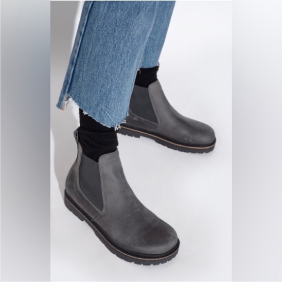 Birkenstock Stalon Nubuck Leather Ankle Boots Size 5 NEW - Picture 1 of 16